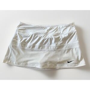 Nike Women's Court Tennis Skirt Skort White Medium Dri-Fit‎